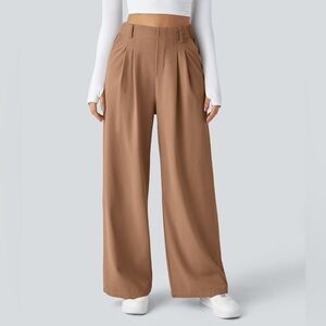 Halara Flex High Waisted Side Pocket Wide Leg Waffle Work Pants